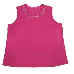 Allison Daley dressy tank with embellished neckline